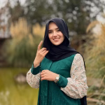 مانتو بلند ابریشمی سبز