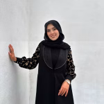 مانتو بلند مشکی یقه دار